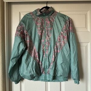 Vintage Sports Accent Windbreaker Jacket